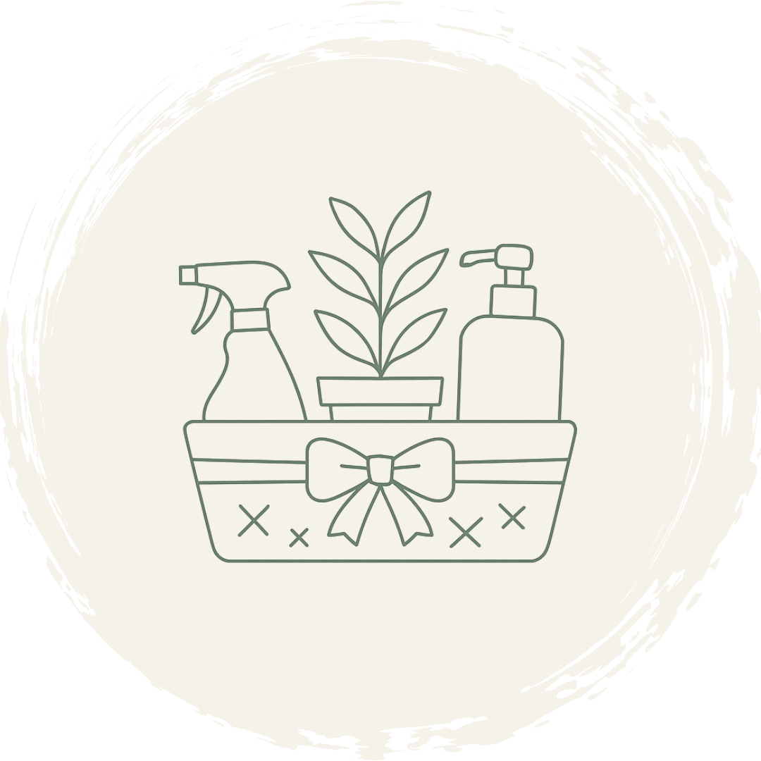 Thoughtful gift basket with stylish home organising products