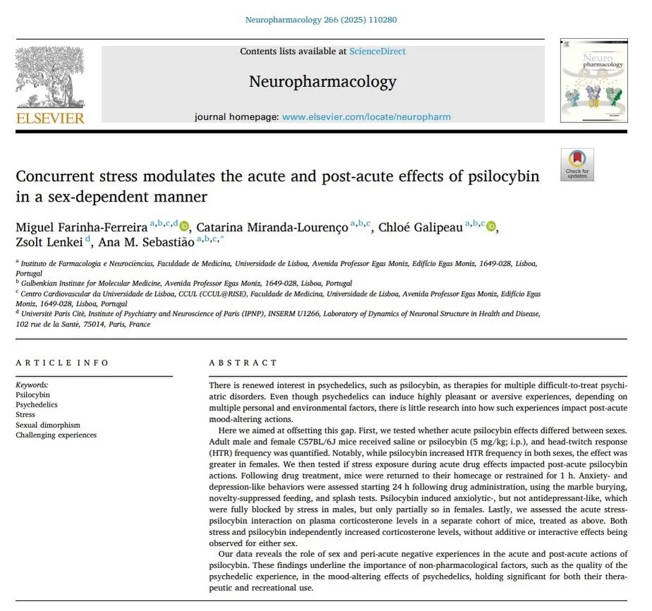 PAPER ALERT‼️
🧠 There is renewed interest in psychedelics, such as psilocybin, as therapies for multiple difficult-to-treat psychiatric disorders. Even though psychedelics can induce highly pleasant or aversive experiences, depending on multiple per
