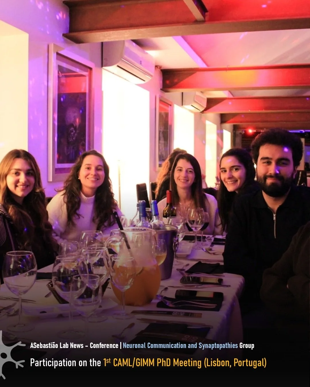 📈 At the end of January, our lab proudly participated in the 1st @caml_gimm_phdmeeting, bringing together all branches of the CAML PhD Program @faculdademedicina.ulisboa.

🧠 Our team presented oral communications and posters on exciting research sp