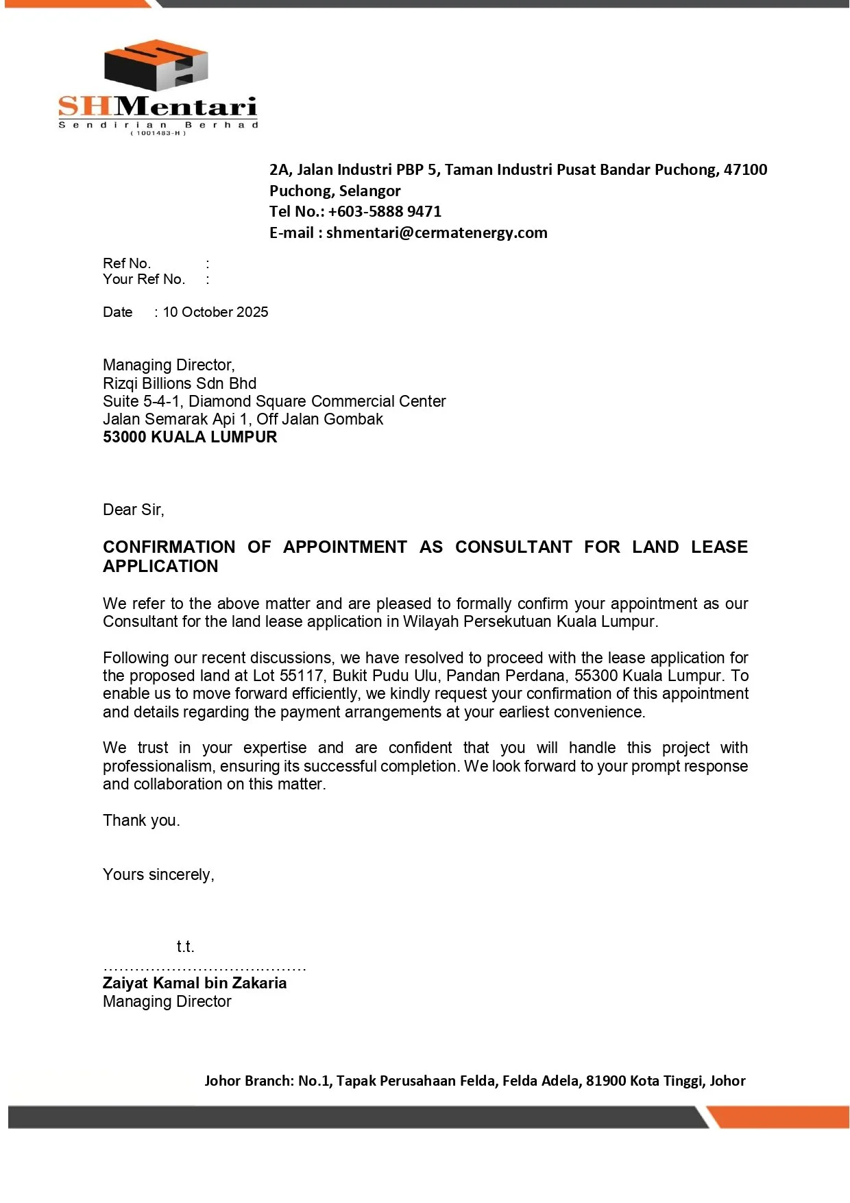 Land Leasing Consultant