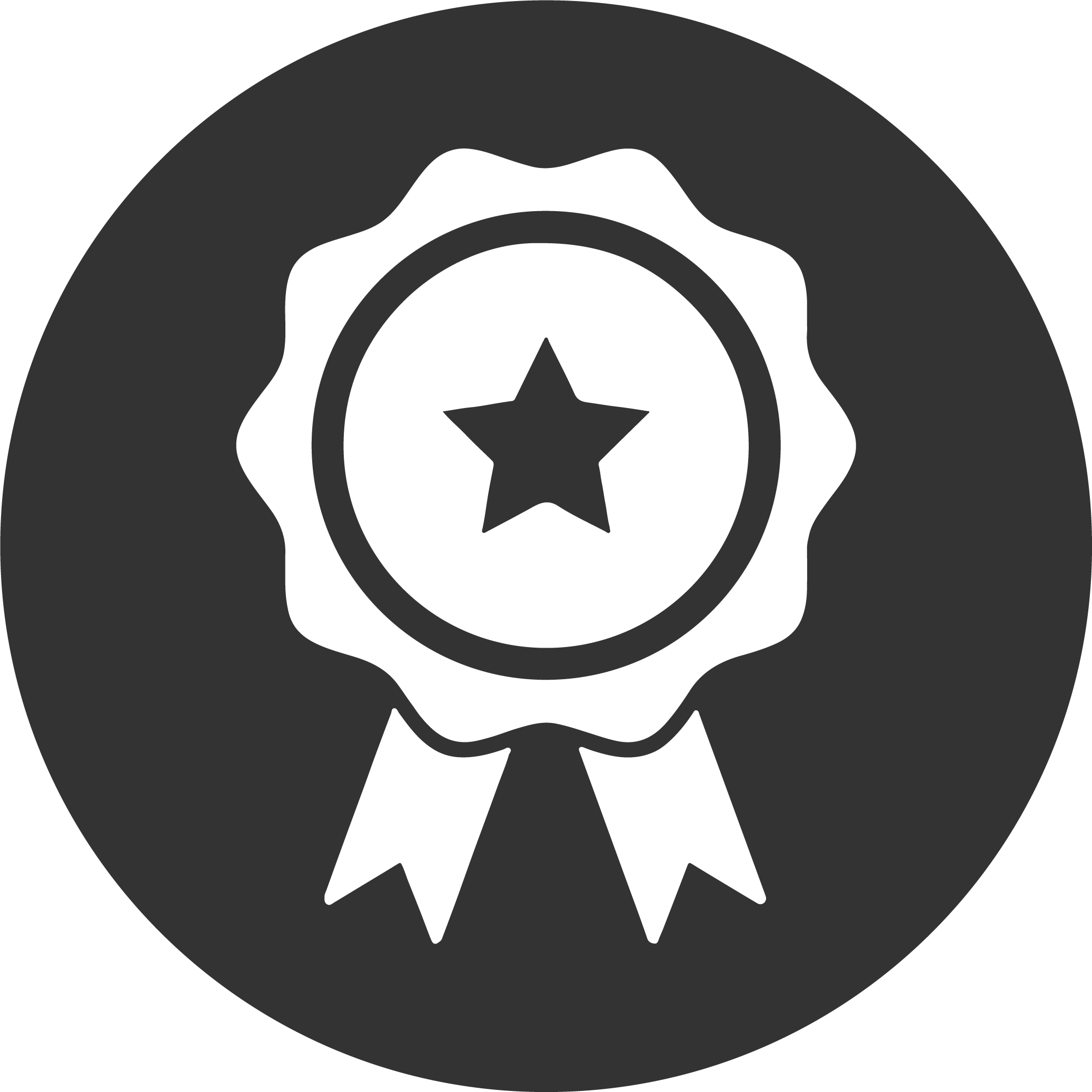 A stylized black and white illustration of a superhero face with a star on the nose and a concealed eye mask.