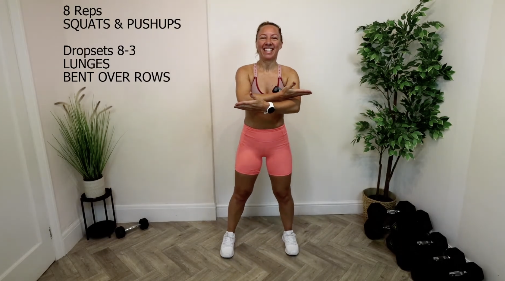 manda teaching a strength class online