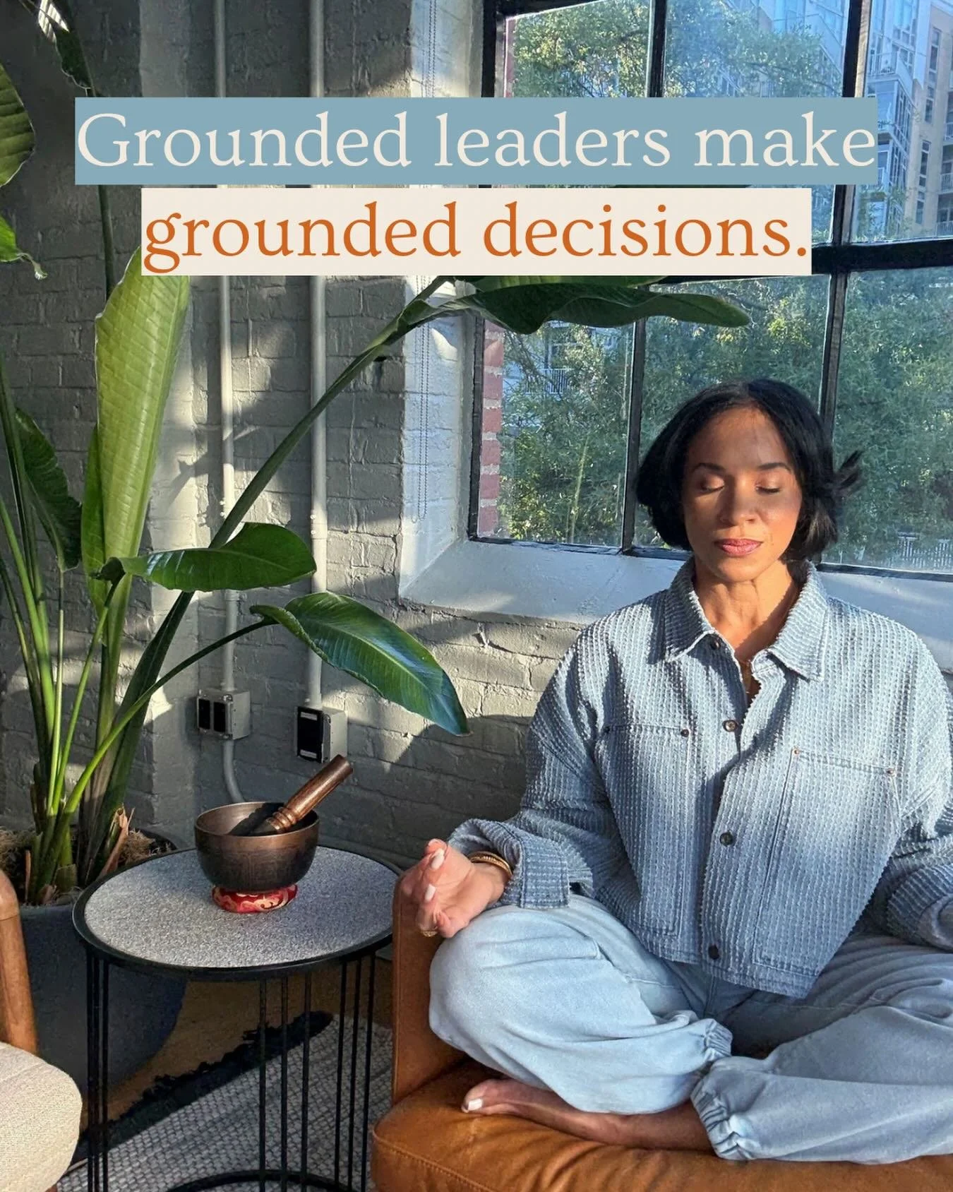 Grounding begins with awareness.
Noticing your breath.
Noticing your body.
Noticing what feels steady, and what doesn&rsquo;t.

Your leadership becomes clearer when your energy is rooted.
Take one moment today to reconnect with your foundation.
