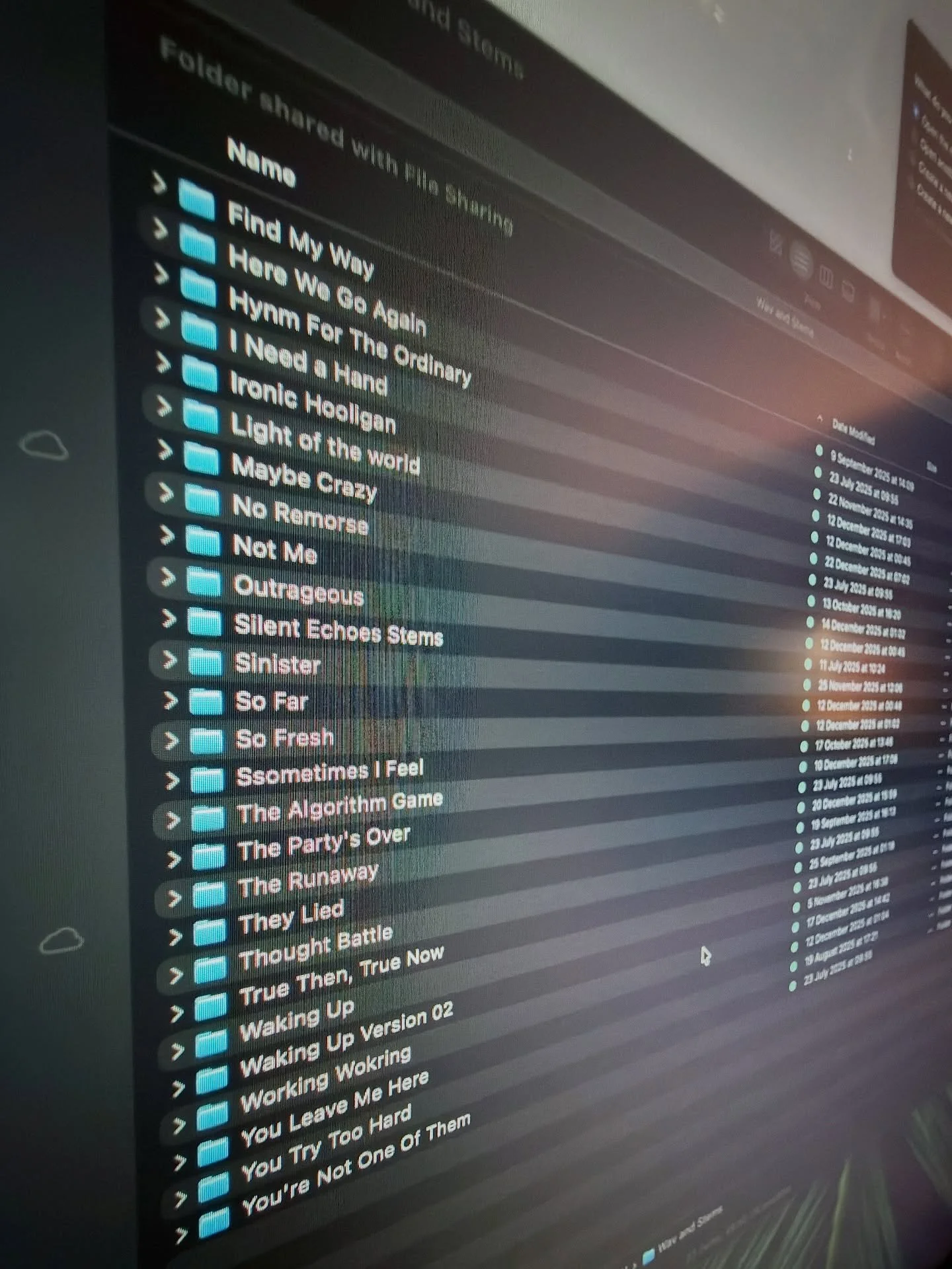 Which of these songs should I finish next instead of watching police body cam videos on YouTube?