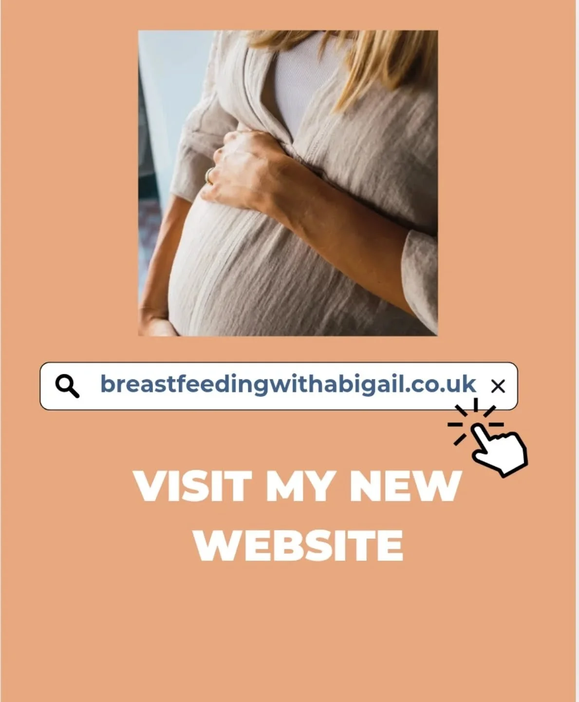 Exciting news

My new website is live! 
www.breastfeedingwithabigail.co.uk

I have created this space to share how I can support you on your feeding journey &mdash; whether you&rsquo;re preparing during pregnancy or navigating those early days with y