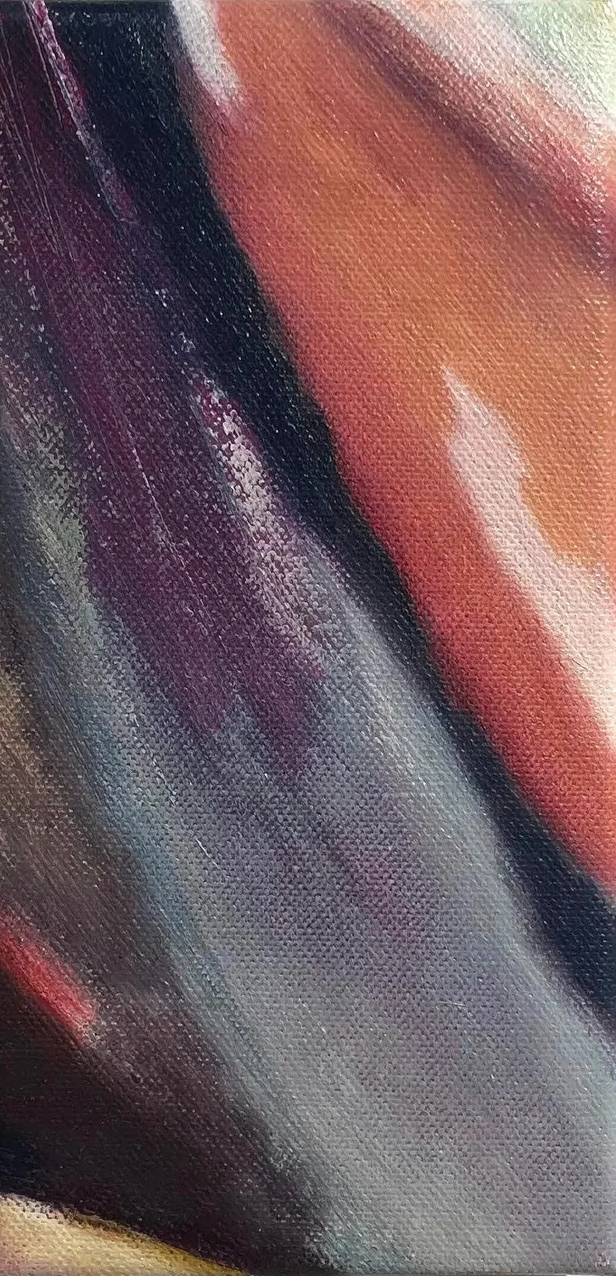 "diaspora dreams", 20 x 10cm, Öl auf Leinwand, 2025