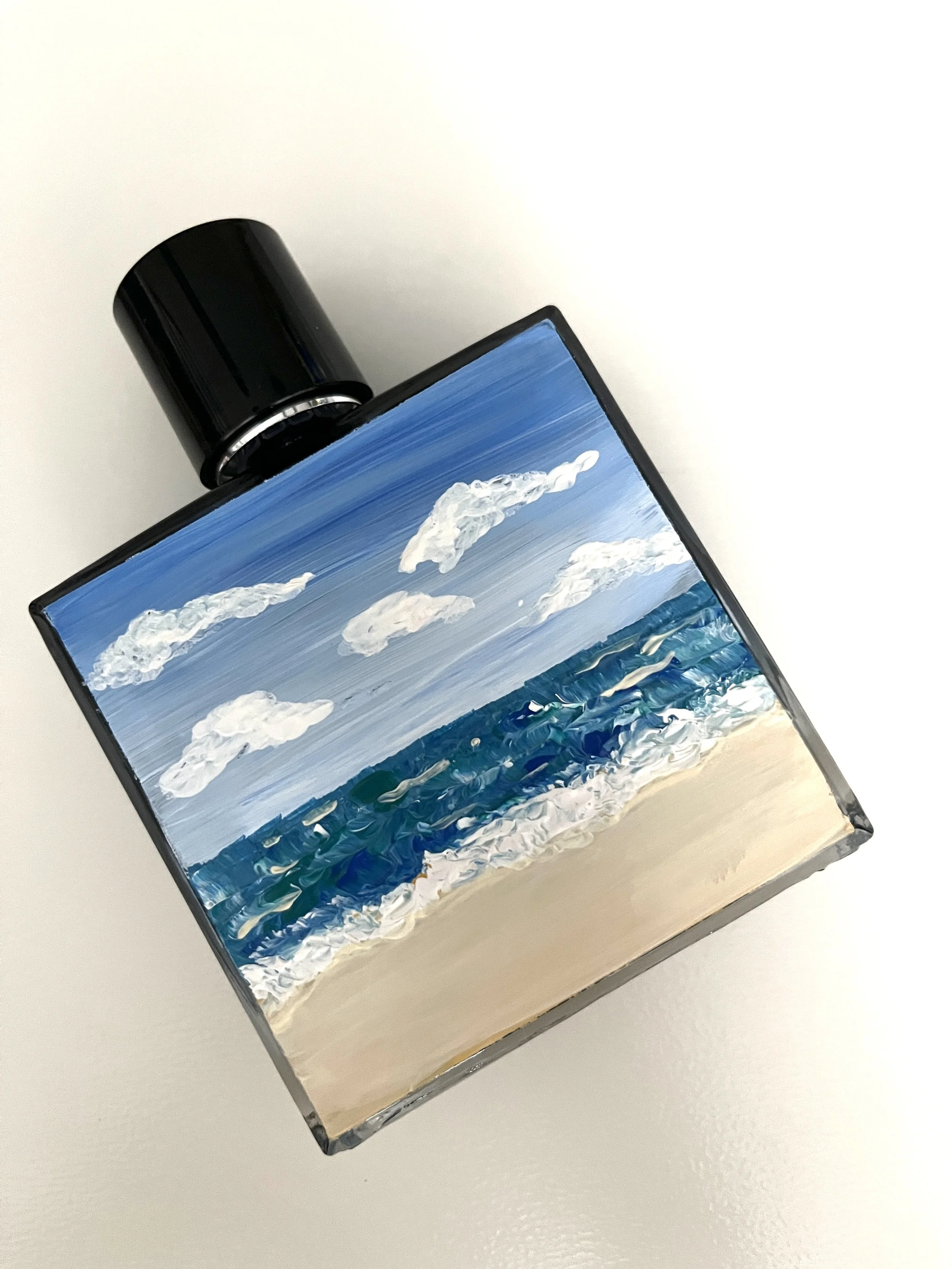 Beach landscape- Bottle Painting