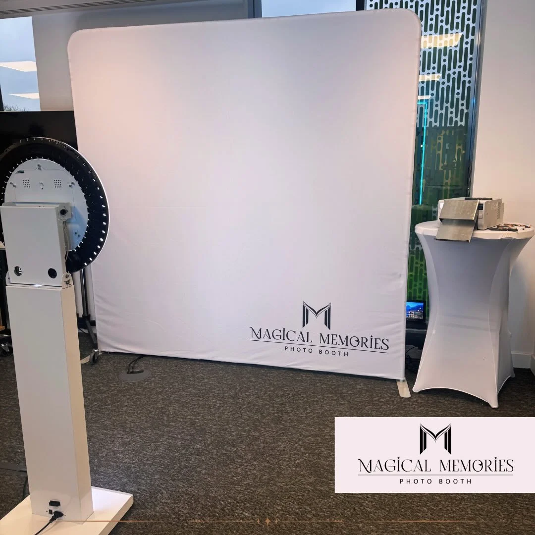 The Selfie Pod out with printed photos and white backdrop✨ If your looking for a stylish clean look for your event contact us for availability✨