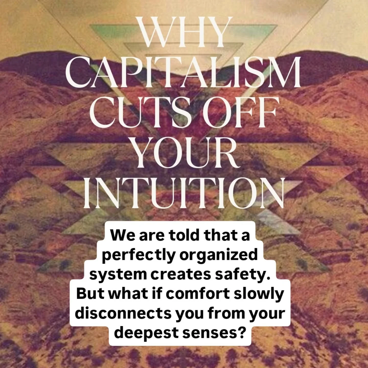 Modern systems offer an illusionary safety net &mdash; a structure that promises protection, predictability, and control. Over time, this creates a subtle psychological shift: you begin to believe that an external authority is responsible for your we
