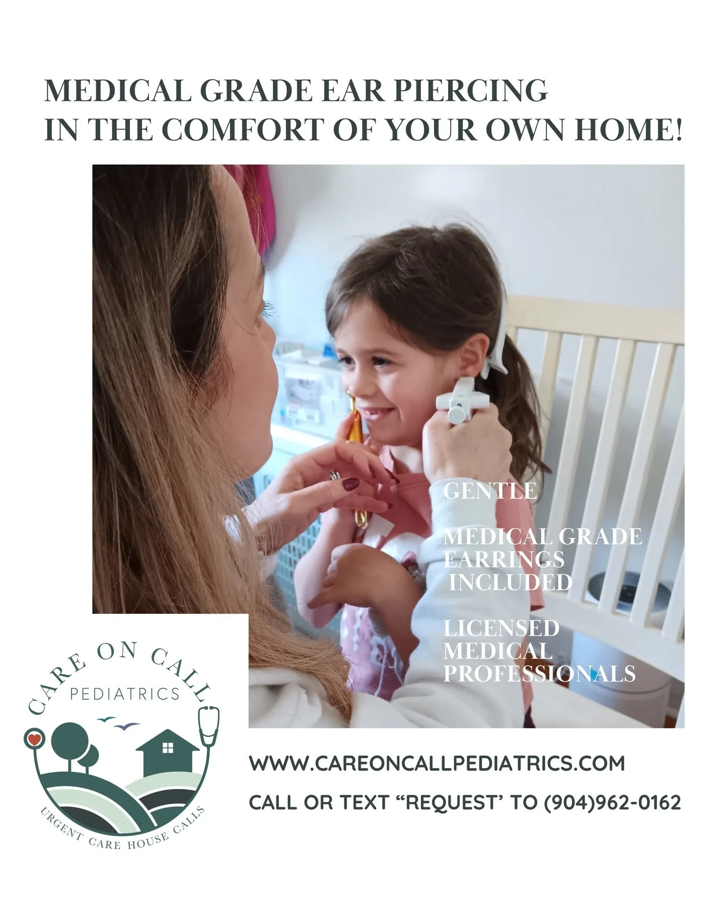 Now Offering In-Home Medical-Grade Ear Piercing!

A safe, gentle ear piercing experience performed in the comfort of your own home by a licensed medical professional. We use a sterile, single-use medical system designed specifically for sensitive ski