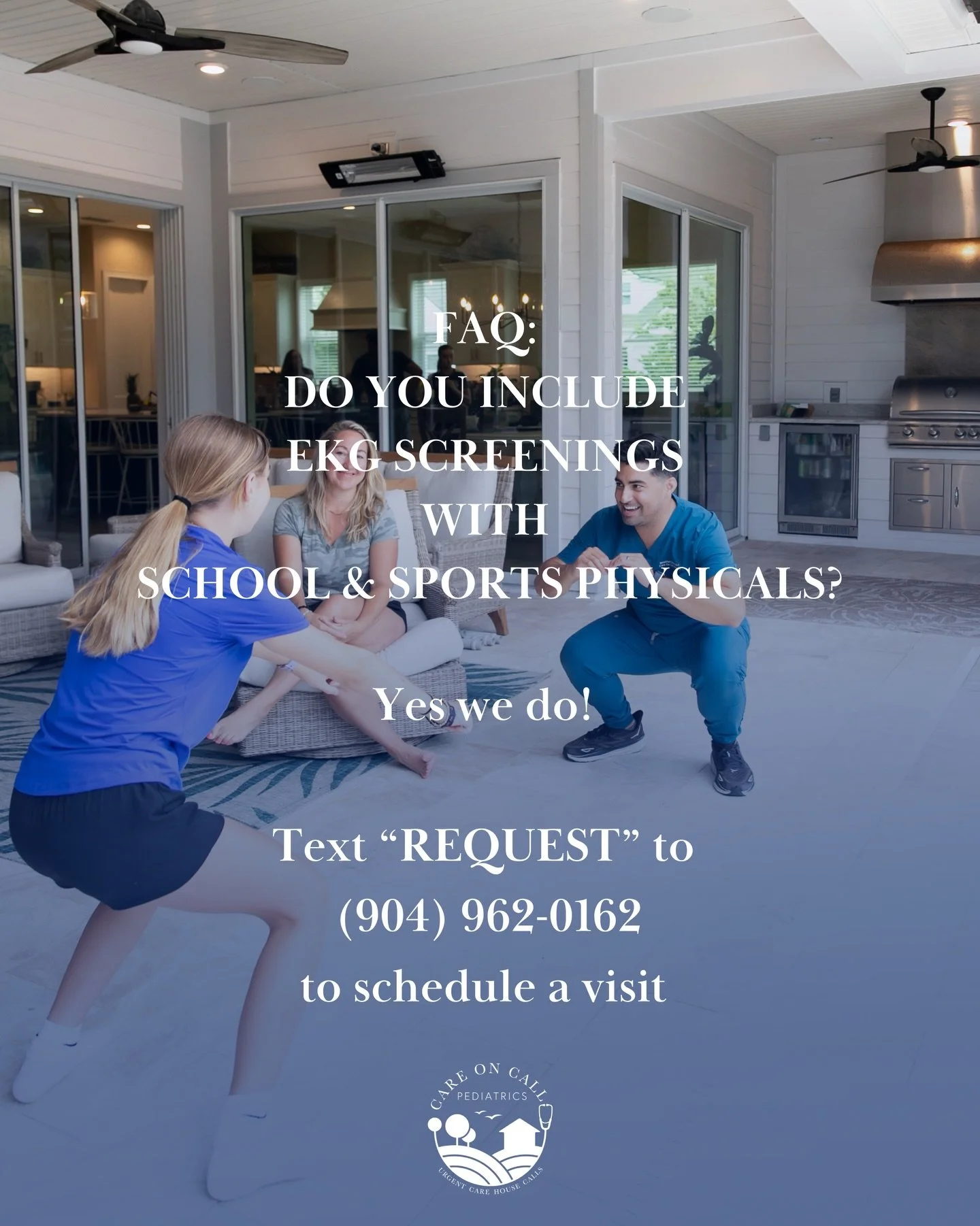 Electrocardiogram (EKG/ECG) screenings are included with all school/sports physicals for high school athletes! Right in your own home! 

Did you know&hellip;
Starting with the 2026&ndash;2027 school year, Florida law requires high school student-athl
