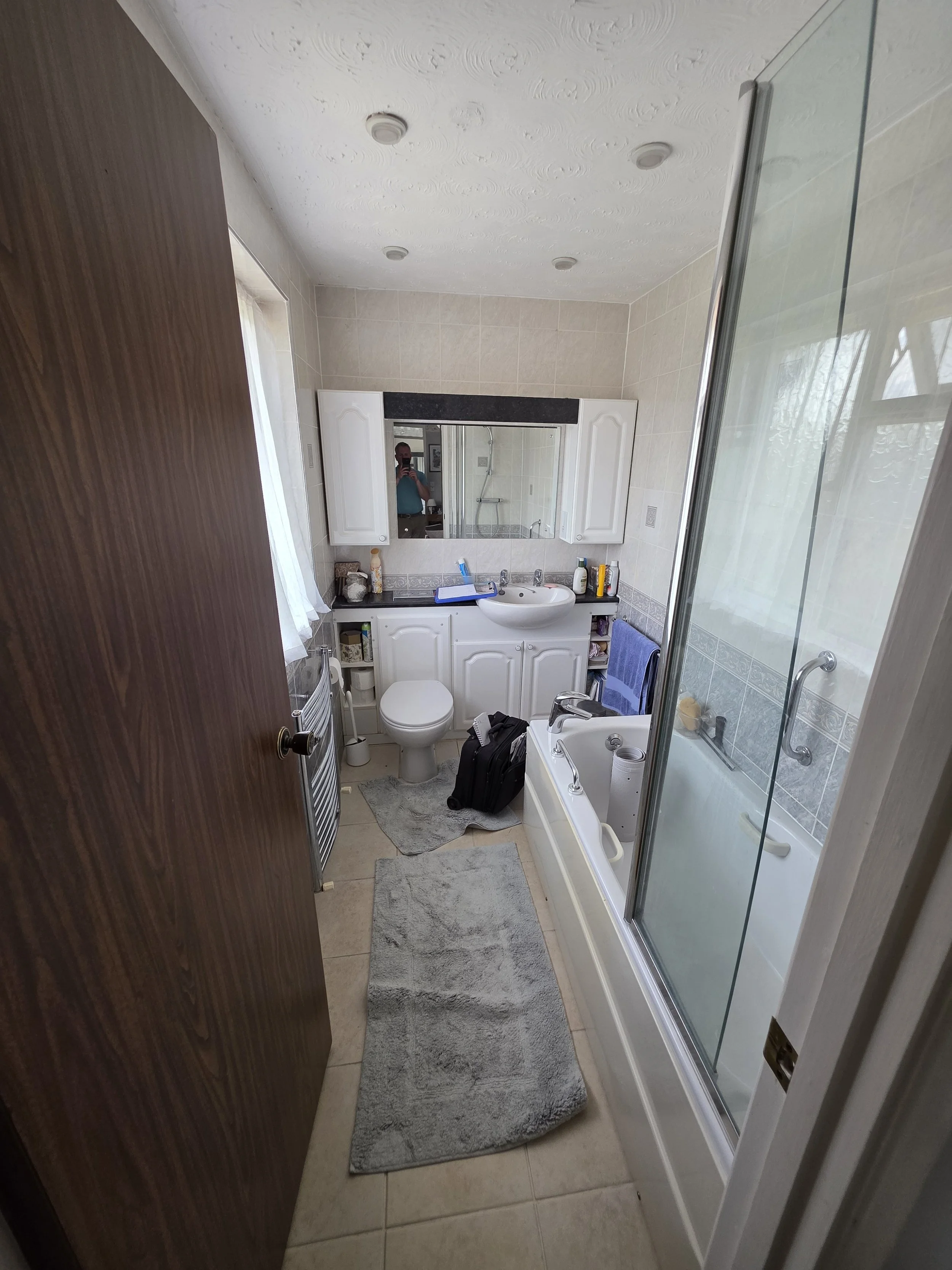 Before installation of walk in shower in Wootton Bassett