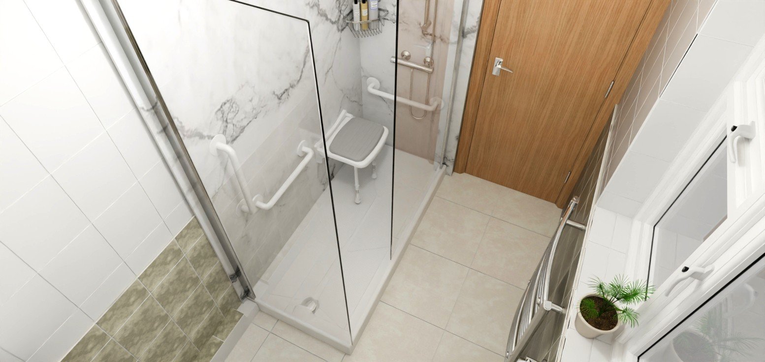 Client drawing for Walk-in Shower Wiltshire