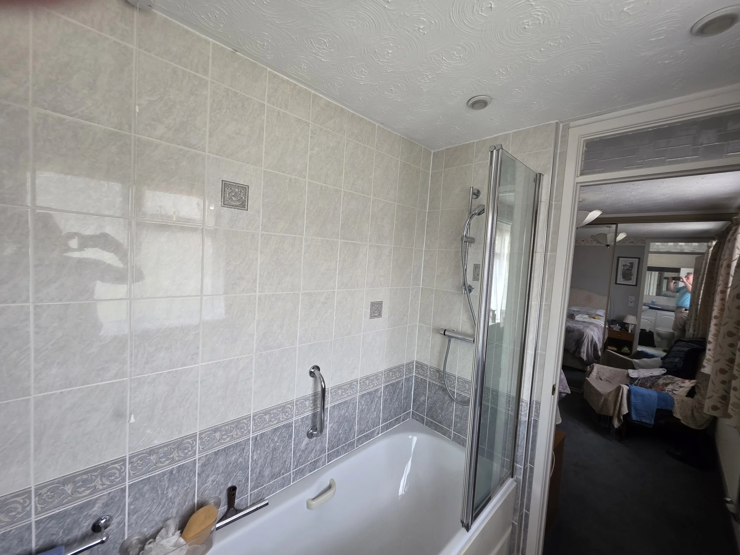 Bathroom before walk in shower refurbishment Wootton Bassett