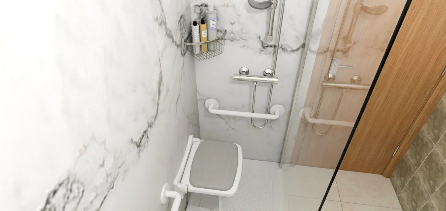 Client drawings for Walk-in Shower Wootton Bassett