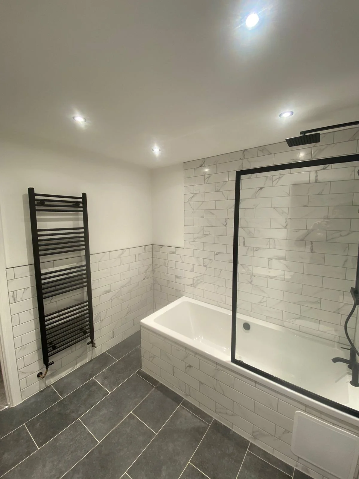 Modern bathroom installation Derbyshire