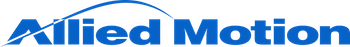 Logo of Allied Motion, featuring stylized blue text