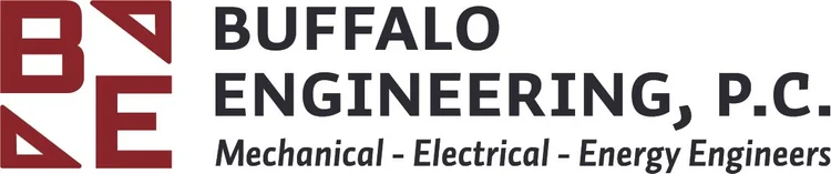 Logo for Buffalo Engineering, P.C., featuring text and stylized graphic elements.