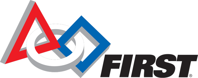 Logo for 'First' featuring overlapping red triangle, white circle, and blue square shapes.