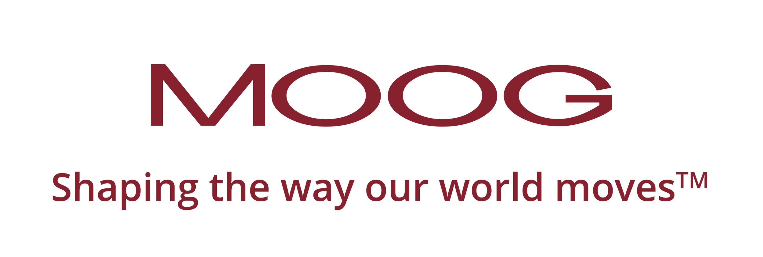 Moog logo with the slogan 'Shaping the way our world moves' beneath it.
