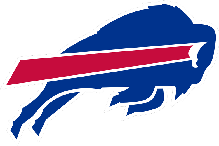 The logo of the Buffalo Bills football team, featuring a charging buffalo with a red streak across its face on a blue background.