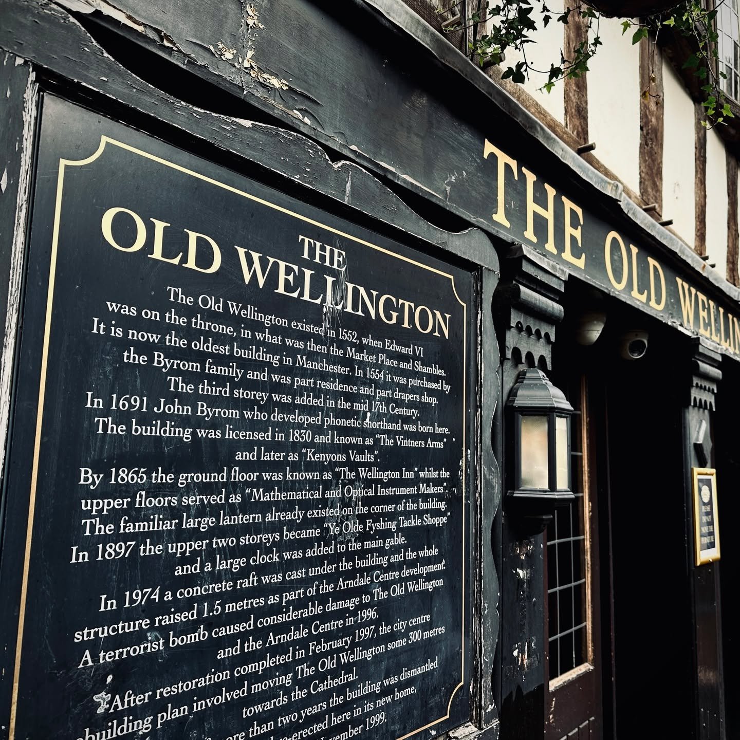Don&rsquo;t believe everything you read (or hear)&hellip;!

We absolutely love The Old Wellington pub... but despite what the information board says, it&rsquo;s not the oldest building in Manchester.

That said, it does date back to 1552, which still