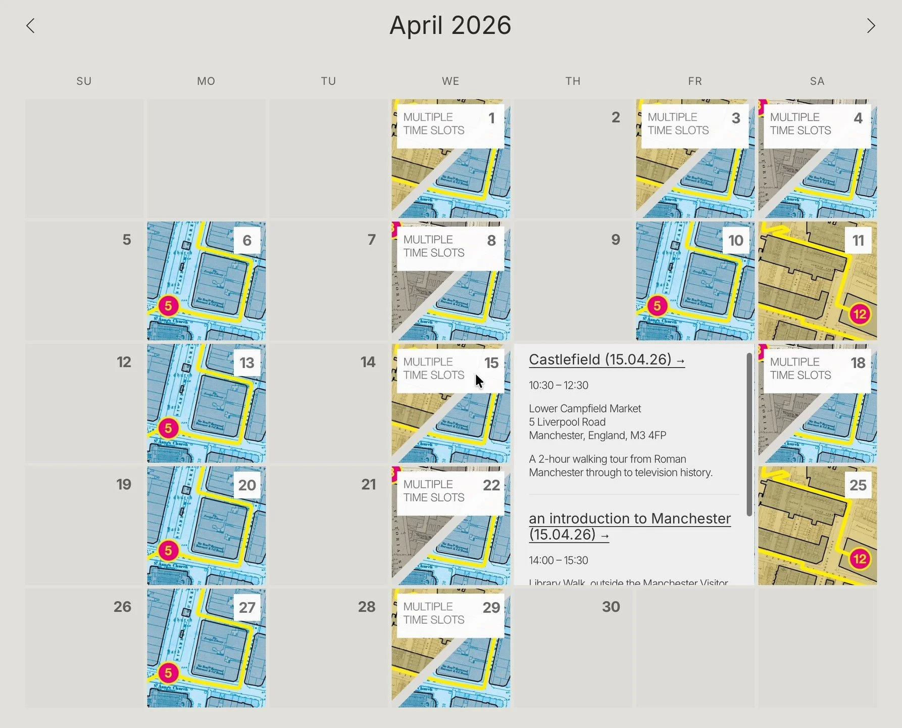 I&rsquo;ve just added lots of new walking tour dates for Easter and the rest of April&hellip; and, hopefully, made the calendar and booking system much easier to use.

I tend to add new dates roughly a month in advance, so if nothing fits right now, 