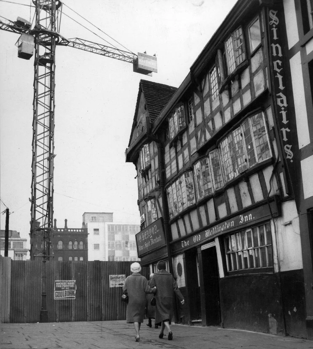 There&rsquo;s always a crane on the horizon in Manchester.

Somewhere, a building is coming down. Somewhere else, another is rising. New infrastructure. New stories.

The city never really sits still.

You&rsquo;ll probably recognise these two pubs. 