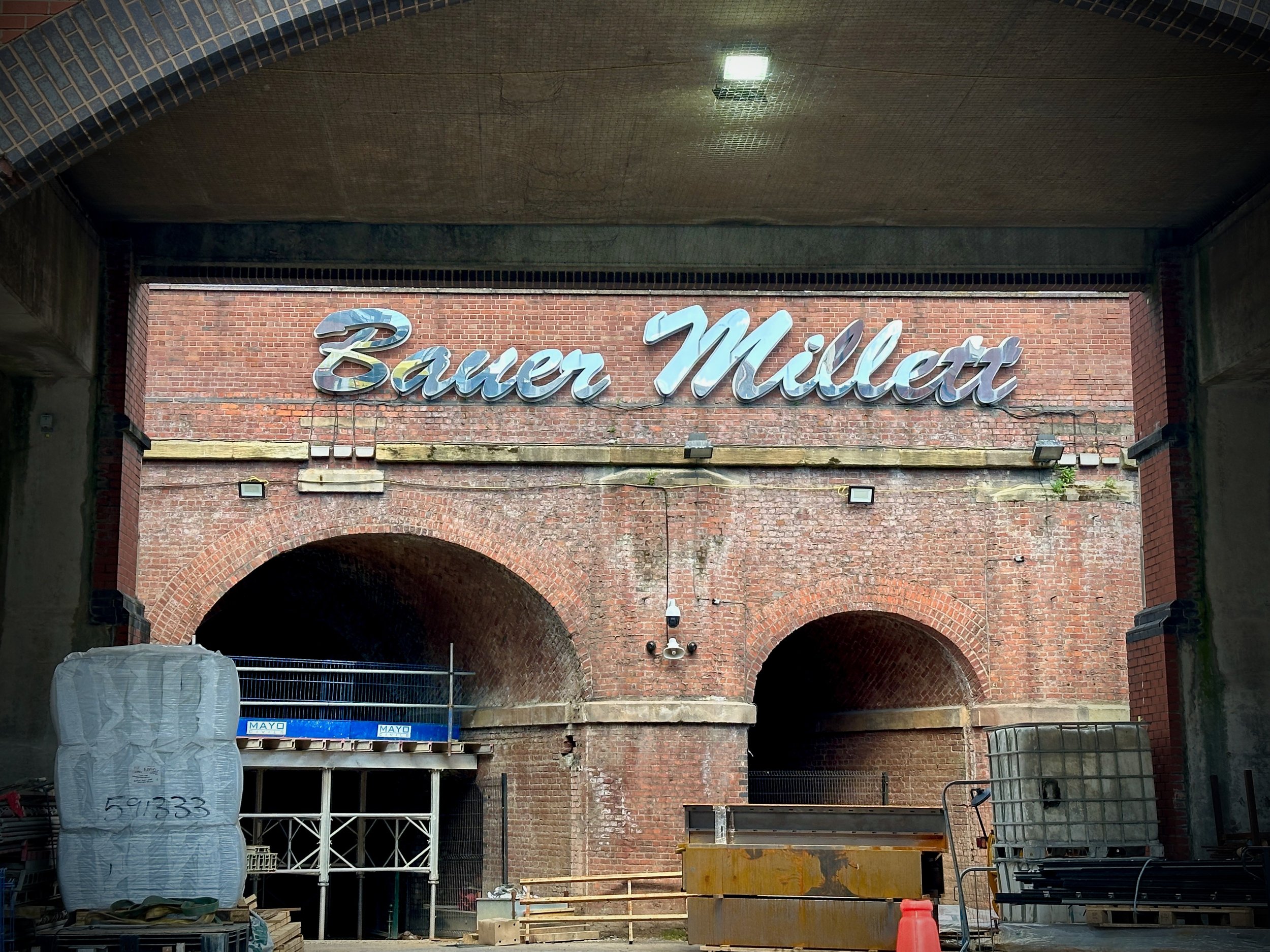 Is this the last sign of Manchester&rsquo;s city centre car showrooms? Literally.

Tucked beneath the railway arches near Deansgate-Castlefield, the Bauer Millett name remains, for now, a ghost sign from a very different Manchester.

Bauer Millett sa