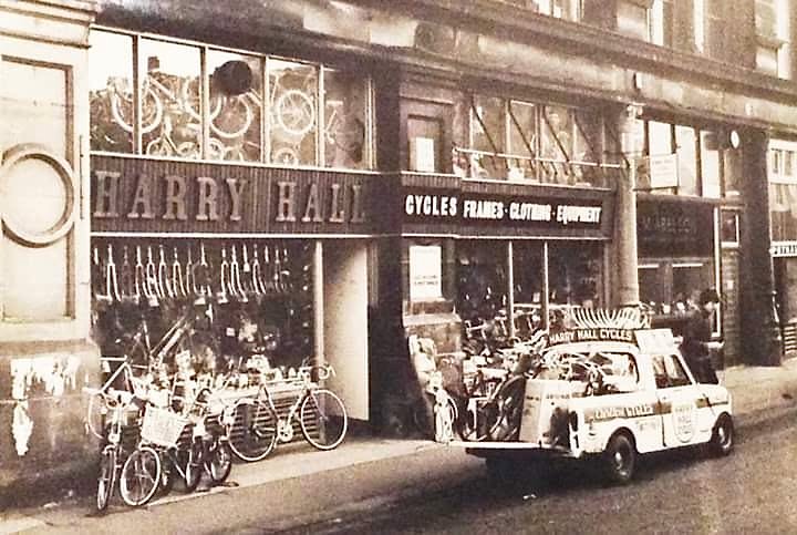 Harry Hall Cycles on Cathedral Street, opposite Manchester Cathedral