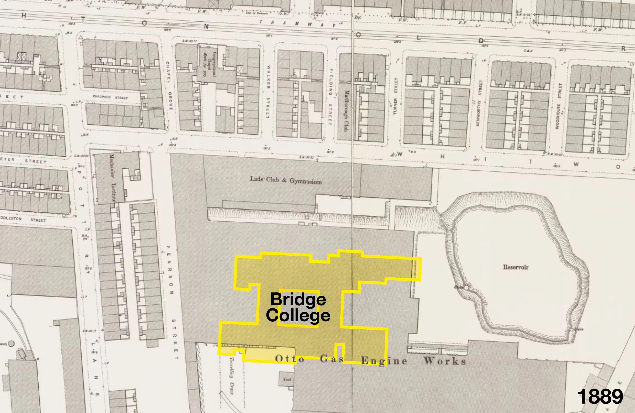 How much do you know about the history of the place where you live, study or work?

We spend a huge part of our lives in buildings without ever knowing what stood there before.

Take Bridge College in Openshaw that opened in 2013. Its purpose-built c