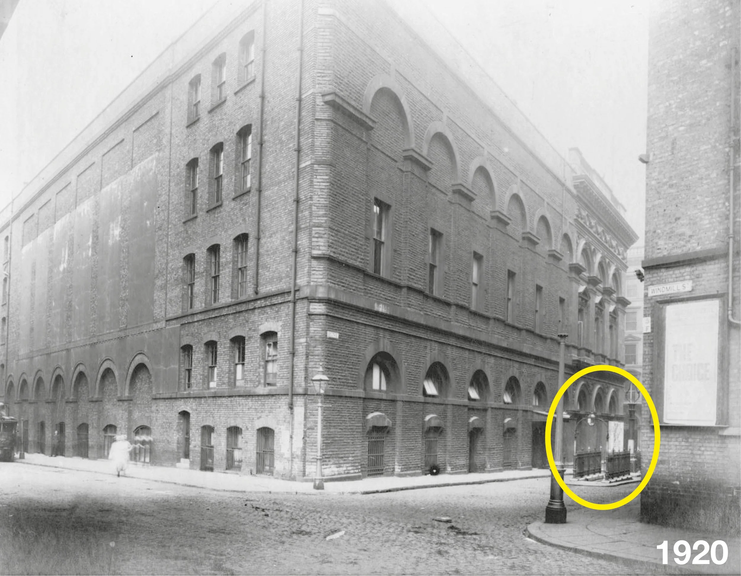 I came across this brilliant photograph from 1920 showing a view of Manchester&rsquo;s Free Trade Hall that I&rsquo;d never seen before. It shows the rear of the Victorian building, before it was badly damaged in the Manchester Blitz of 1940 and larg