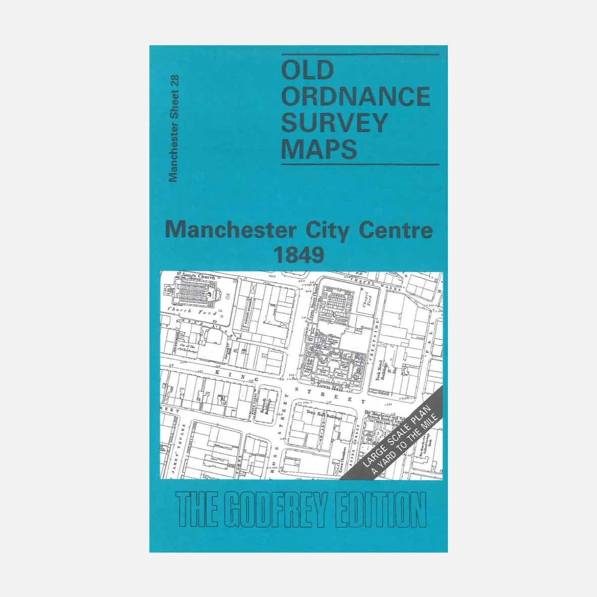 Historic Manchester Map - City Centre, 1849 (Alan Godfrey Edition)