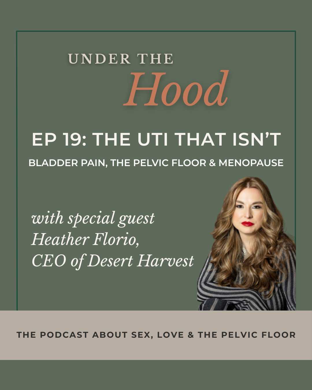 Episode 19: The UTI That Isn’t - Bladder Pain, Pelvic Floor &amp; Menopause (with special guest Heather Florio, CEO of Desert Harvest)