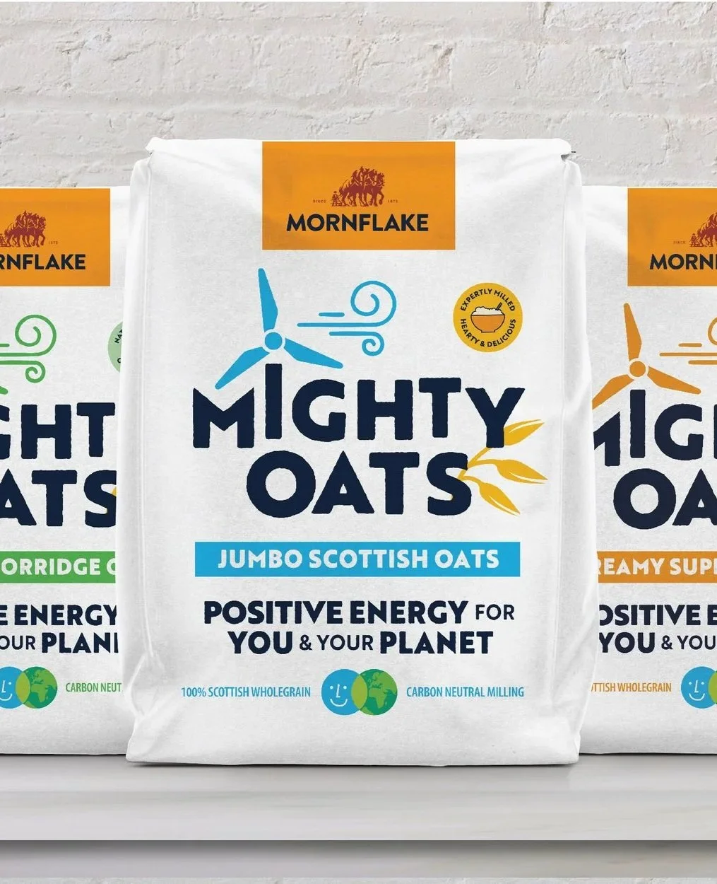 Mornflake Mighty Oats rebrand packaging design