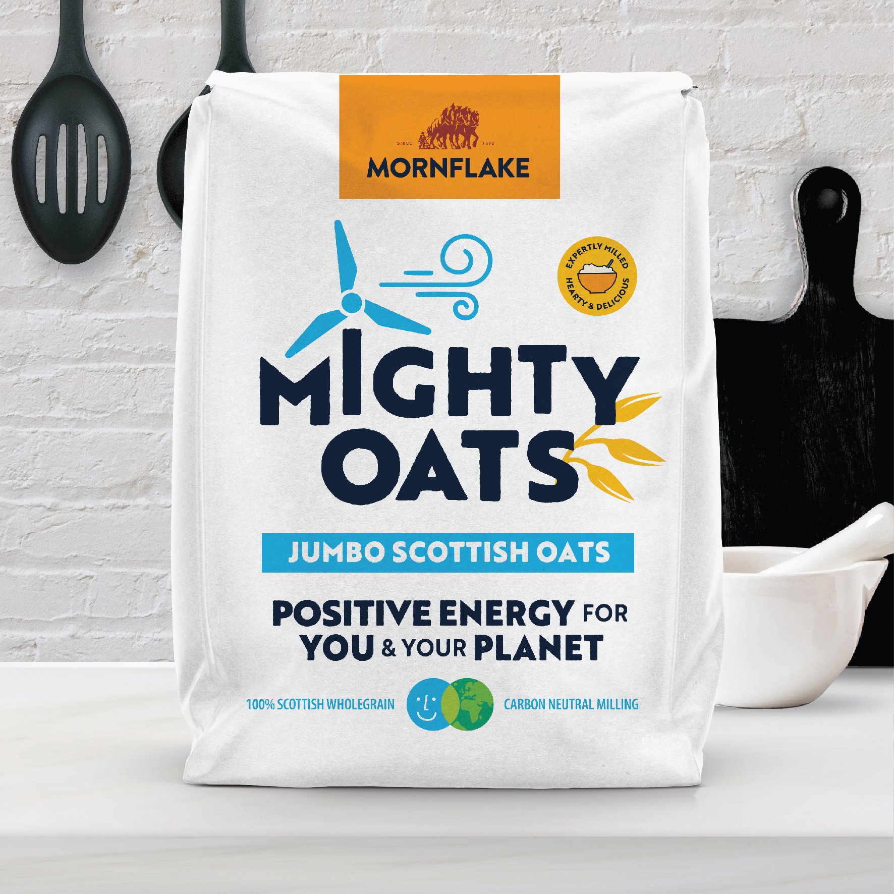 Mornflake Mighty Oats rebranding repositioning packaging design