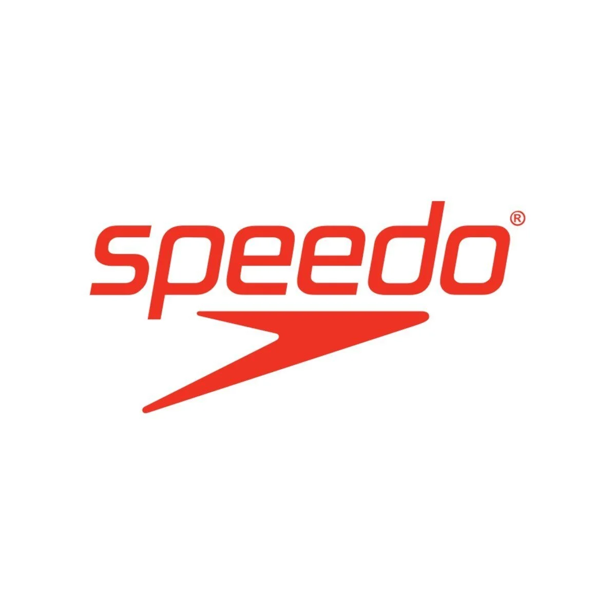 Red Speedo logo on a white background.