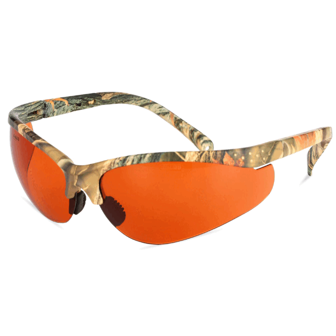 Camo Frame Safety Glasses Brown Lenses