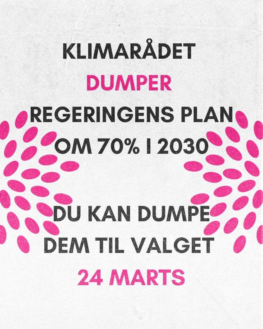 Klimar&aring;det dumper regeringens plan om at n&aring; m&aring;let om 70% reduktion af Danmarks udledninger i 2030. 

R&aring;det vurderes sidste &aring;r, at
Danmark stod til at n&aring; 2030-m&aring;let, men efter at regeringens planer har ramt vi