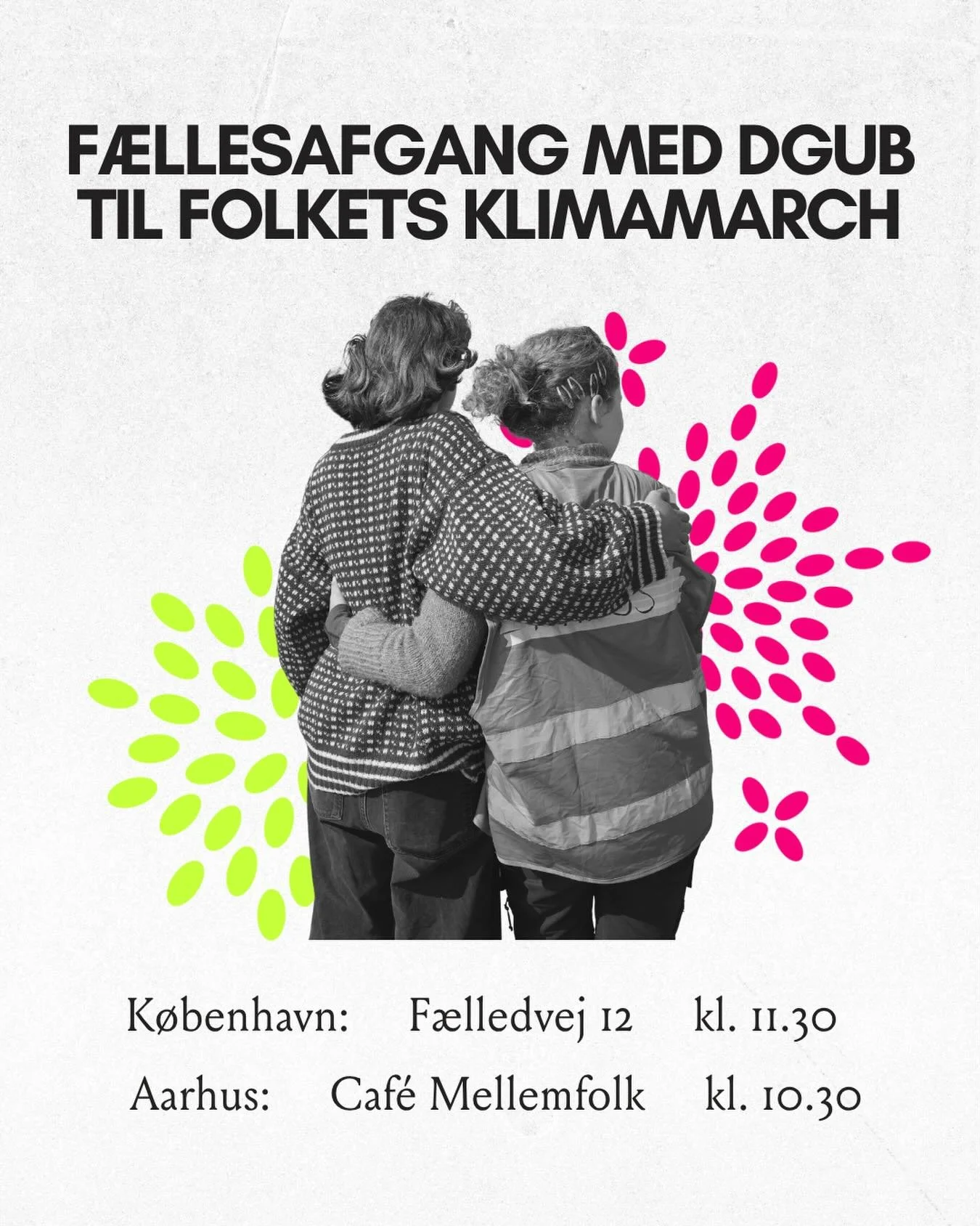 Vil du f&oslash;lges med en masse andre til Folkets Klimamarch i morgen? S&aring; arrangerer vi i Den Gr&oslash;nne Ungdomsbev&aelig;gelse f&aelig;llesafgang i b&aring;de Aarhus og K&oslash;benhavn!💚 Der er ogs&aring; klimamarch i andre byer bl.a. K