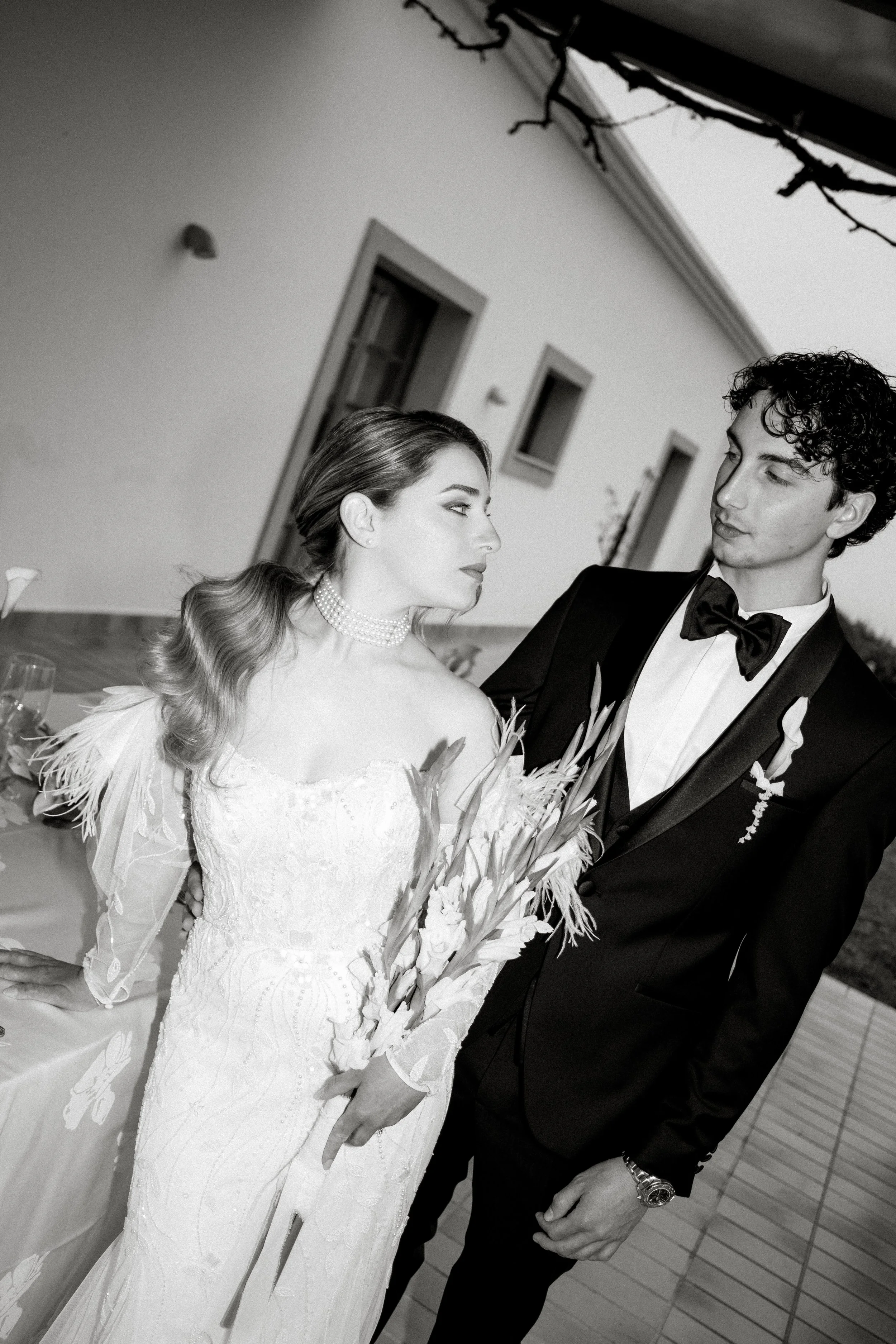 Luxury wedding ceremony in Sicily overlooking the sea