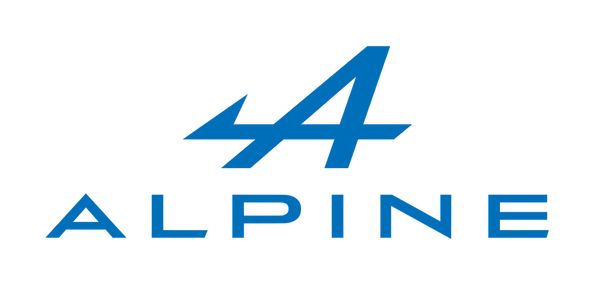 Logo Alpine avec des sommets stylisés et le mot « ALPINE » en dessous.