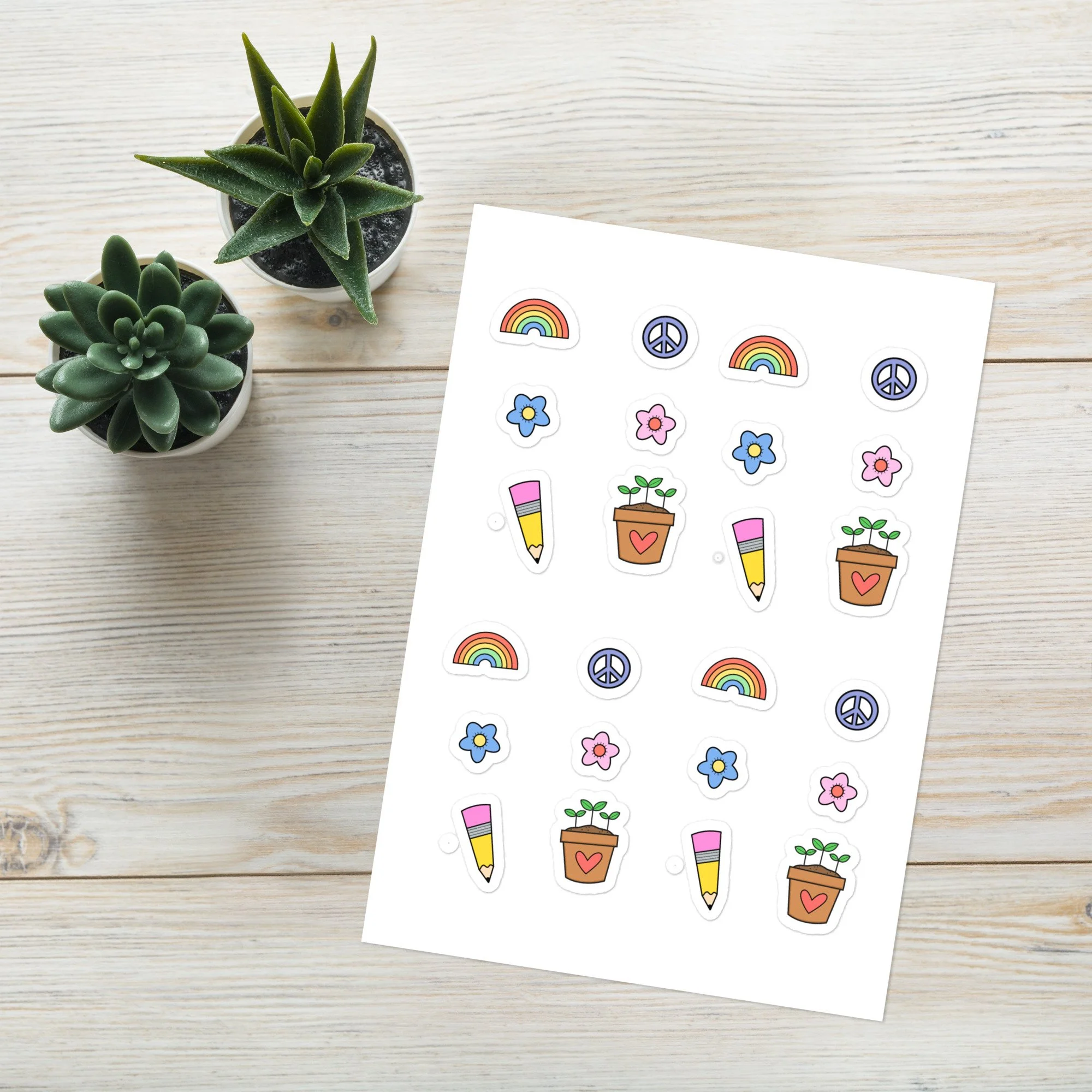 Little Yogis Icon Sticker sheet