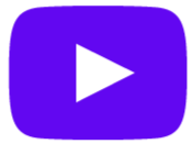 A purple play button icon with a black triangle in the center.