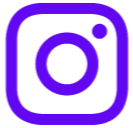 Instagram logo in purple outline on a white background