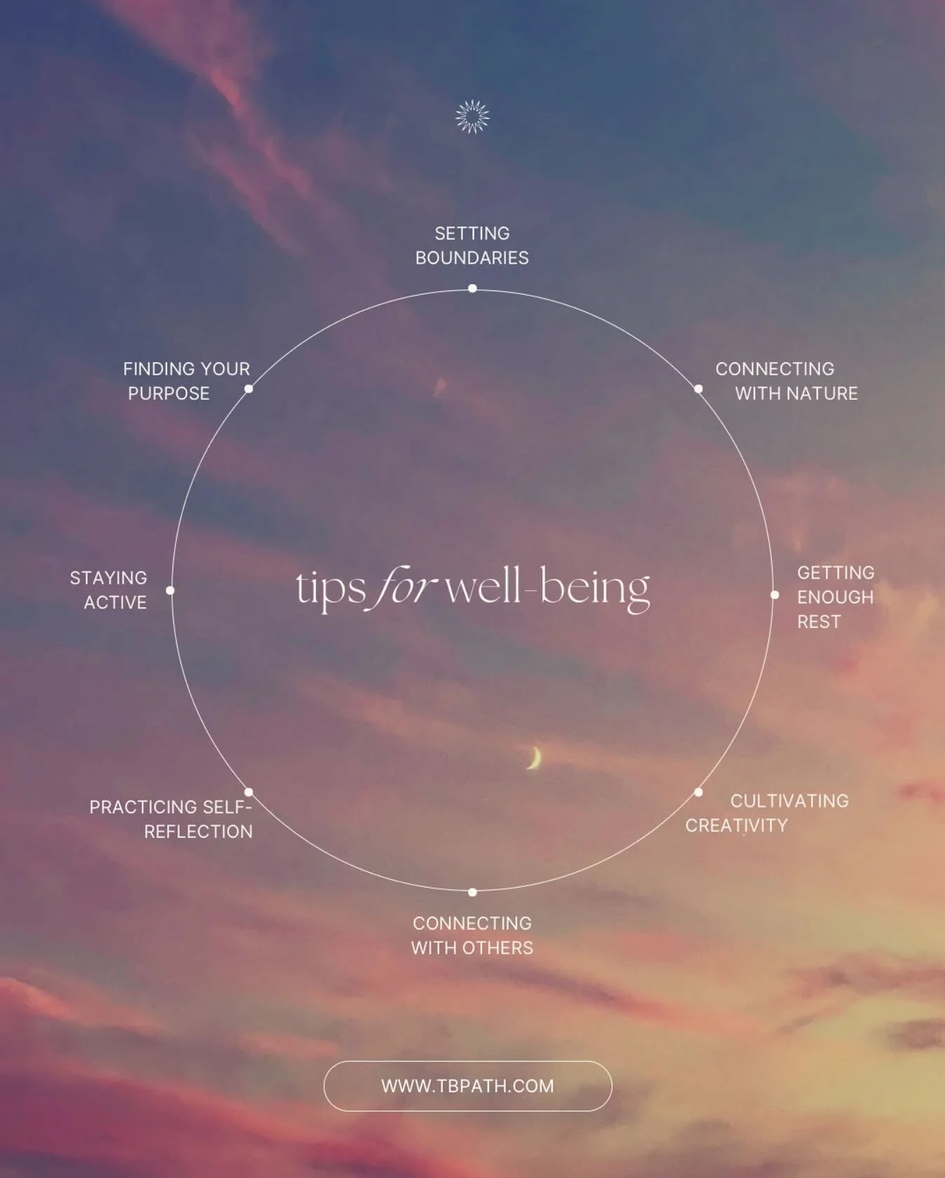 Therapy Tip Tuesday! Well-being isn&rsquo;t about doing it all, all the time. ✨
This circle reminds us of the many ways we can care for ourselves, but some days it feels impossible to check every box. And that&rsquo;s okay. Even choosing one or two, 