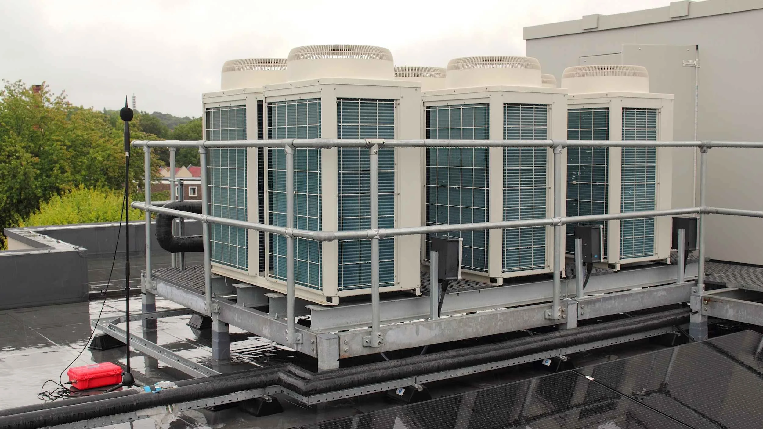 Rooftop mechanical plant assessed for building services noise control