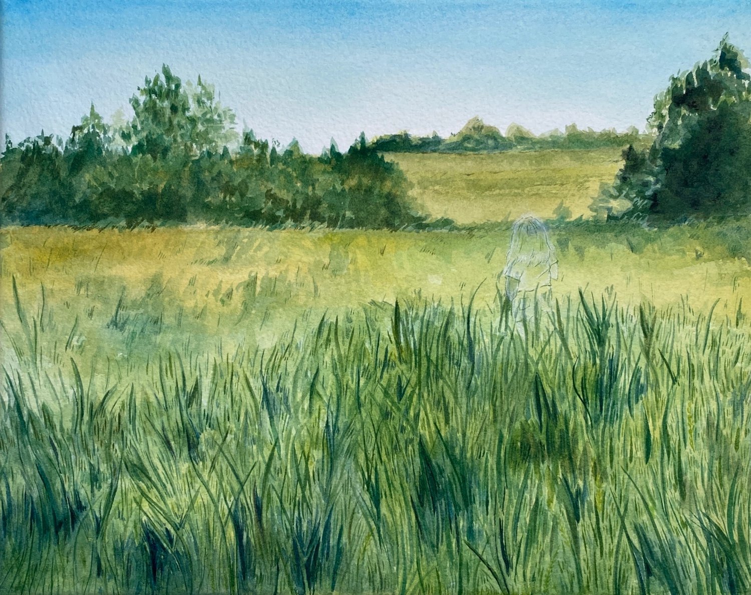 'Summer of 2012', Watercolor on Paper, 8" x 10" 