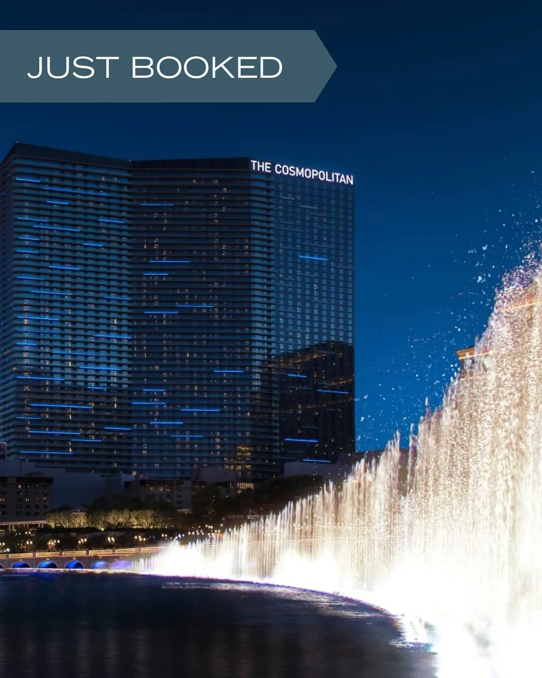 Just Booked: A quick girls&rsquo; getaway to Las Vegas to see the Backstreet Boys at the Sphere! 

The @cosmopolitan_lv is a lively and luxurious hotel located right in heart of the action&mdash; the perfect landing place for this friend group!

Did 