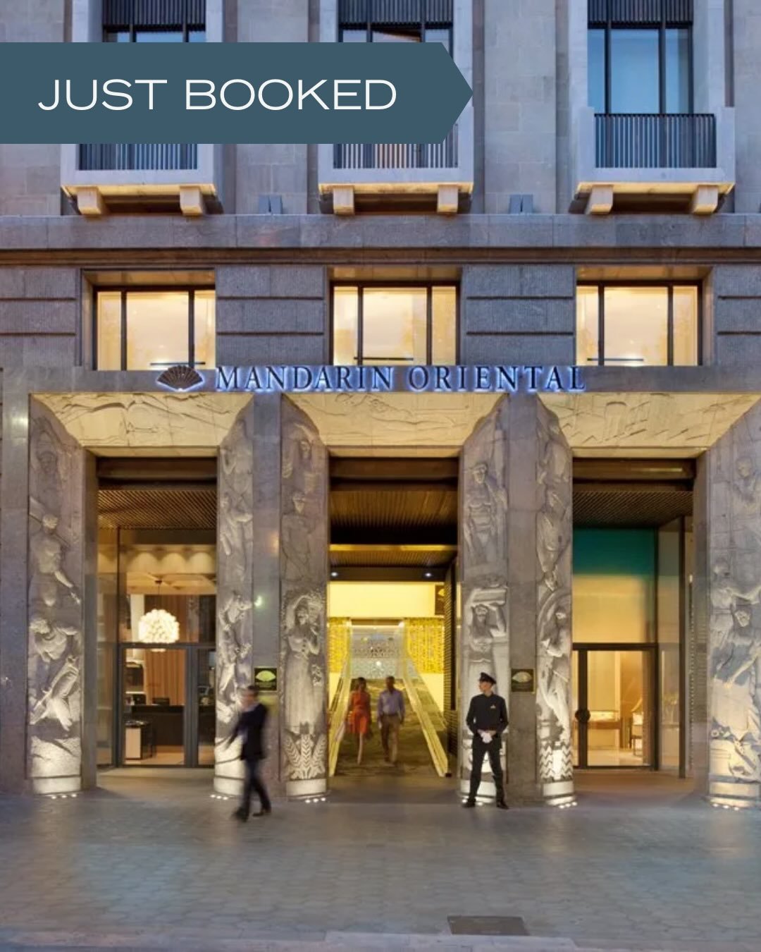 Just Booked: a weeklong stay in beautiful Barcelona at the Mandarin Oriental, Barcelona. 🇪🇸

Located on the iconic Passeig de Gr&agrave;cia, this hotel is just steps away from some of the city&rsquo;s most impressive architecture, gastronomy, and s